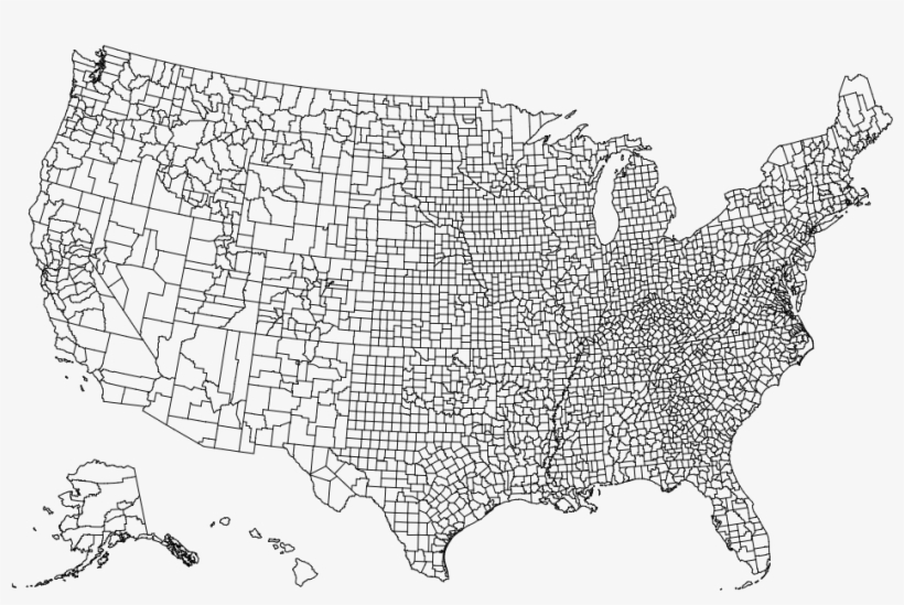 Rand Mcnally United States County Wall Map - Us Counties, transparent png #4288878