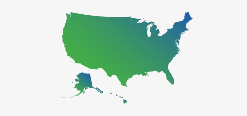 Plants In The U - Grey Silhouette Of United States, transparent png #4288951