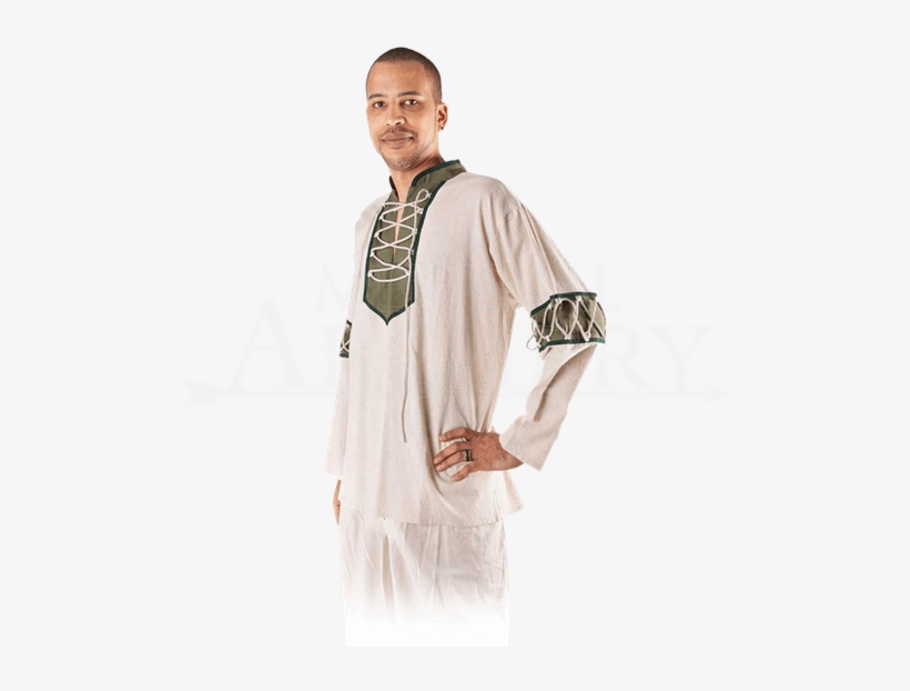 Medieval Shirt With Laced Collar And Sleeves - "medieval Shirt With Laced Collar And Sleeves", transparent png #4289815