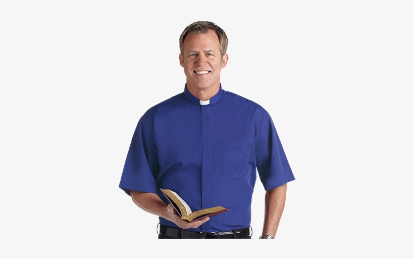 Short Sleeve Tab Collar Clergy Shirt, transparent png #4290757