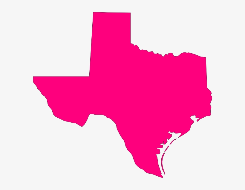 Pink Texas Clip Art At Clker - Texas Flag Free Clip Art, transparent png #4290853