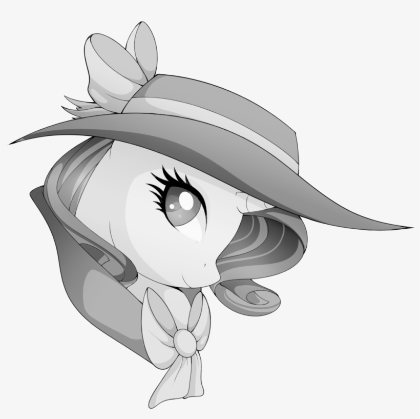 Uunicornicc, Bow, Bust, Clothes, Detective Rarity, - Rarity, transparent png #4290907
