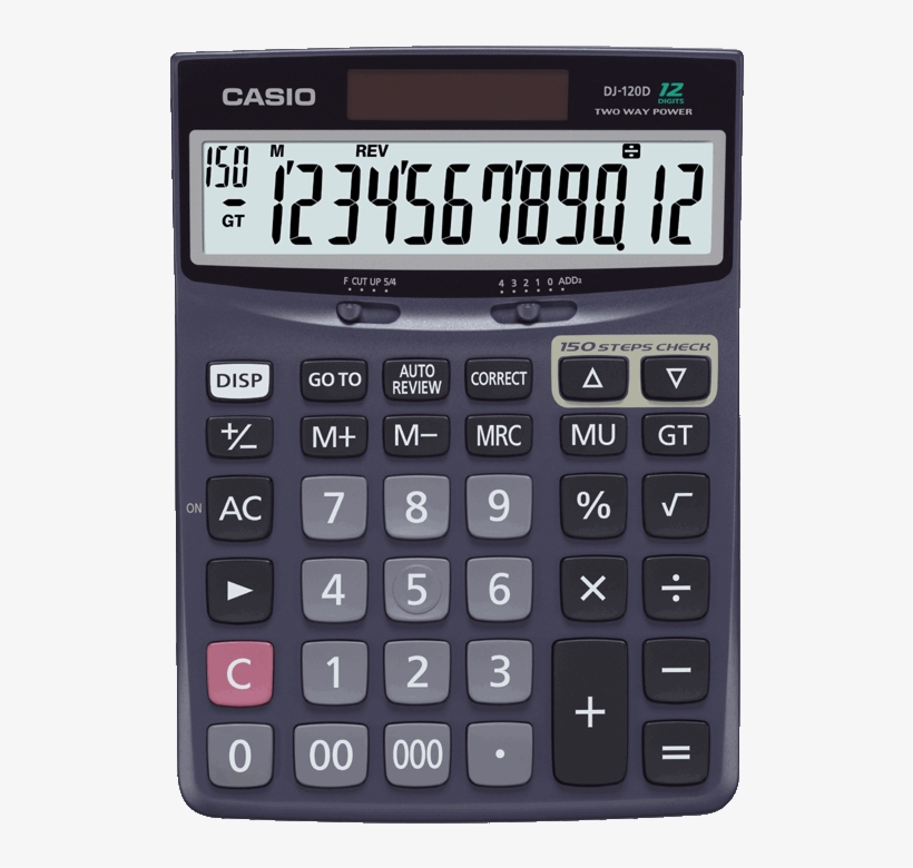 Dj 120d S Eh - Casio Calculator Dj 120d, transparent png #4291221