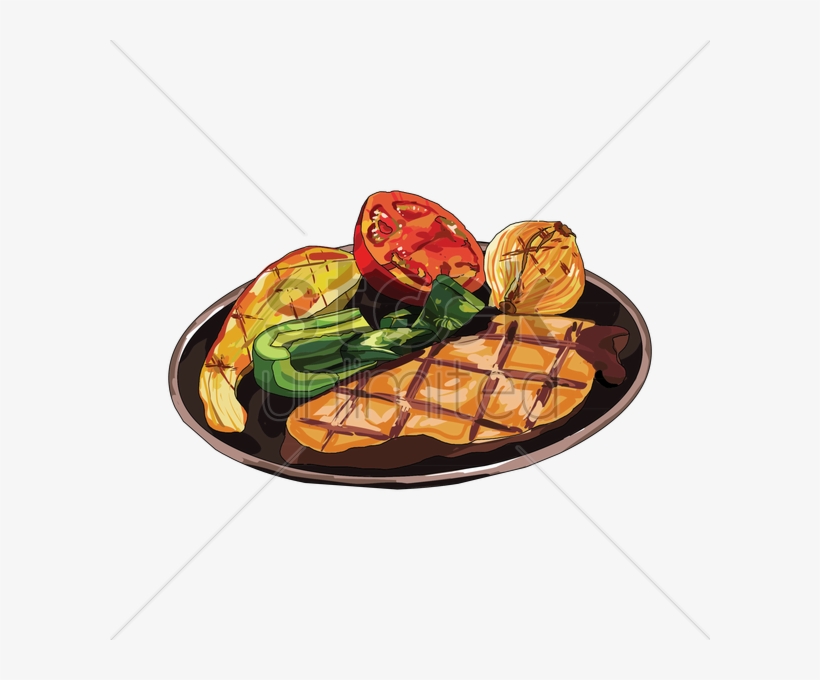 Vegetable Clipart Vegetable Dish - Chicken And Vegetables Clipart Png, transparent png #4292062