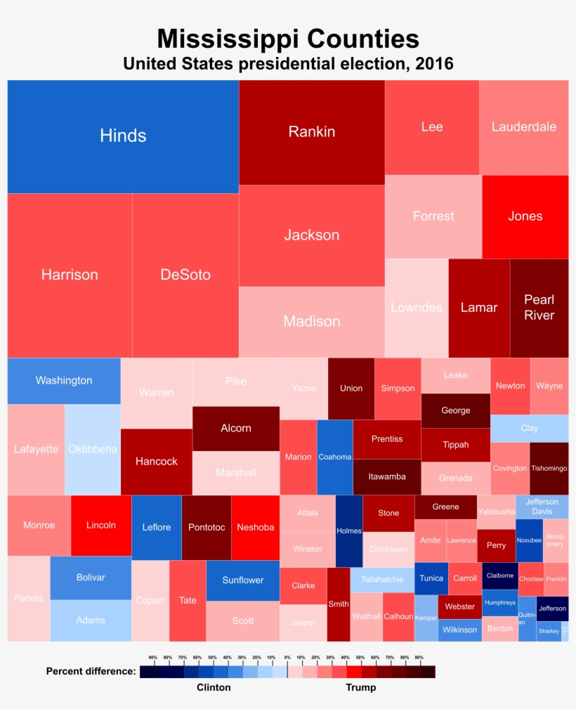 United States Presidential Election In Mississippi, - Mississippi Racial Demographics, transparent png #4292066