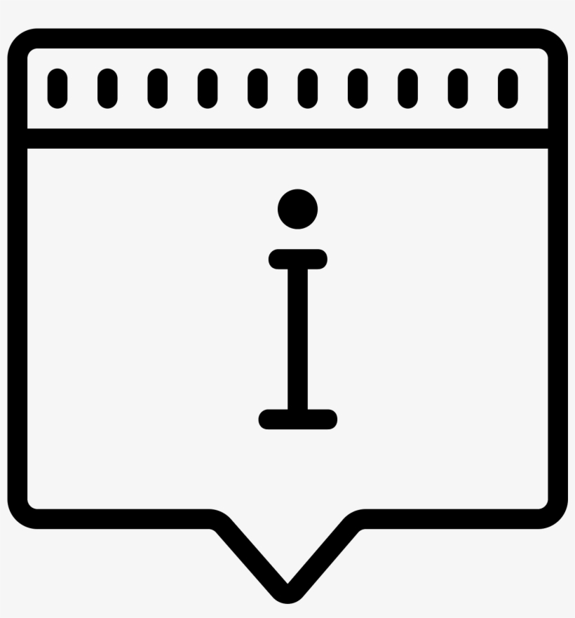This Icon For Info Popup Is Depicted As A Square - Icon, transparent png #4292216