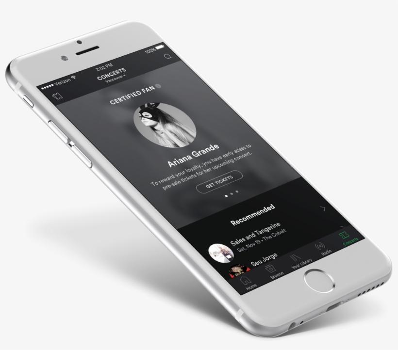Concert Background Image Spotify Phone Mockup Spotify - Mobile Png