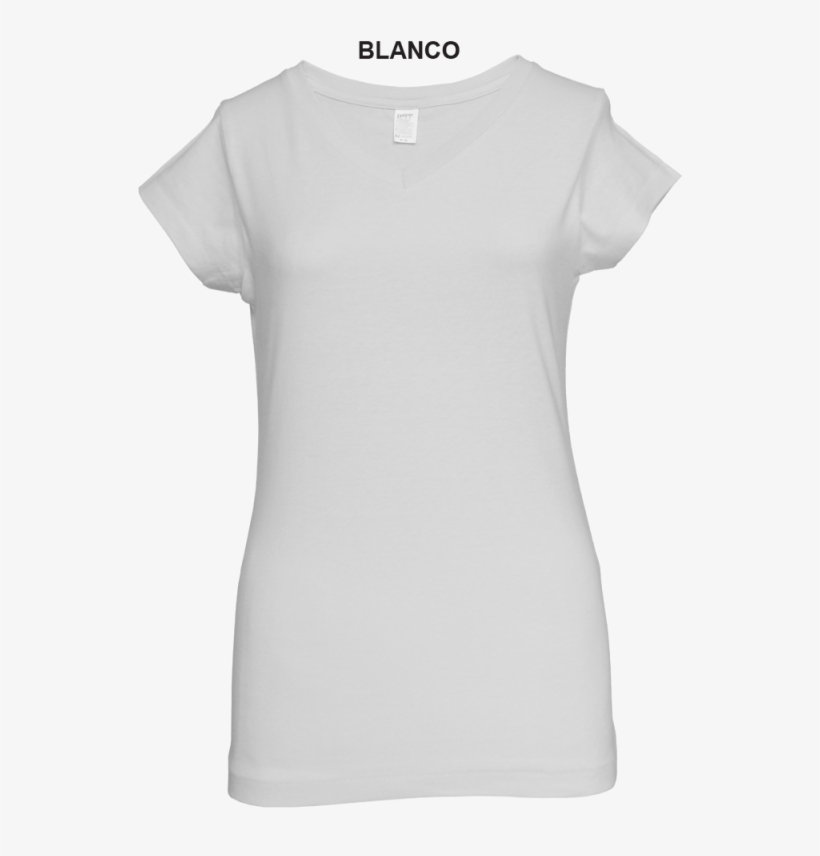 Playera Dama Manga Corta Cuello V Algodón Peinado Blanca - T-shirt - Free  Transparent PNG Download - PNGkey