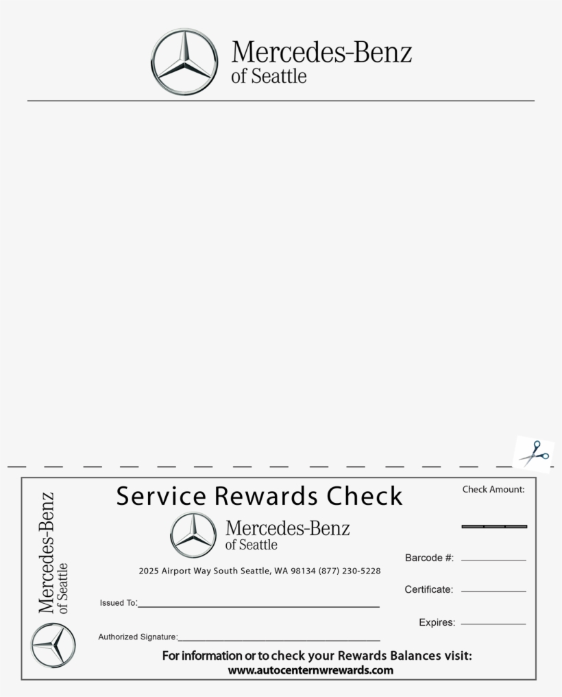 Direct Mail Letterheads Sent Out To Remind Customers - Mercedes-benz, transparent png #4293767