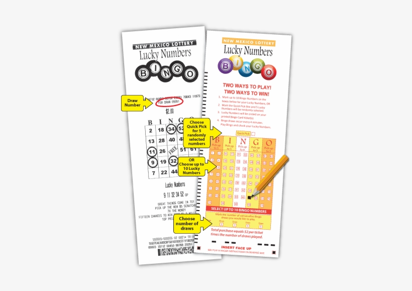Lucky Numbers Bingo Illustrated Instructions - Lottery, transparent png #4294538