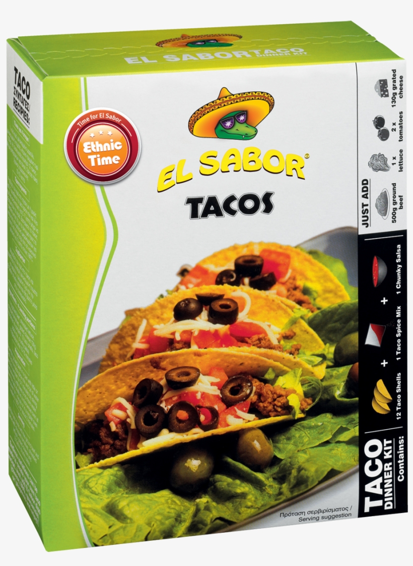 Taco Dinner Kit View Product - El Sabor Taco Shells, transparent png #4294675
