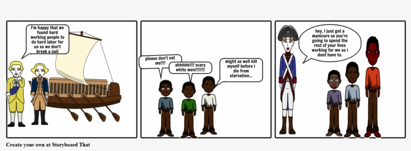 White People Enslave Africans - Cartoon, transparent png #4294855