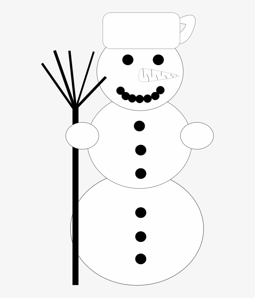 Snowman Black White Scalable Vector Graphics Svg Xmas - Clip Art - Free Tra...