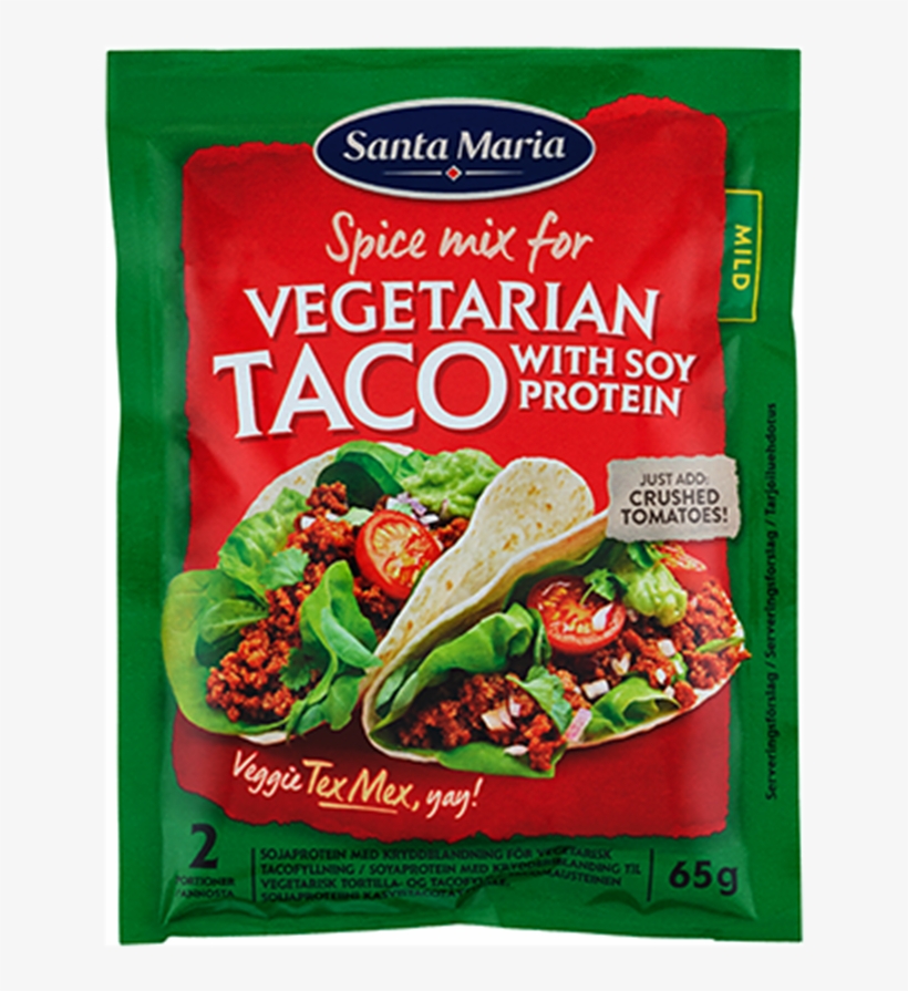 Grænmetis Taco-fylling - Santa Maria Vegetarian Taco Mix, transparent png #4295036