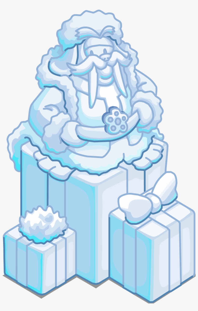Merry Walrus Snow Sculpture Sprite 002 - Sculpture, transparent png #4295128