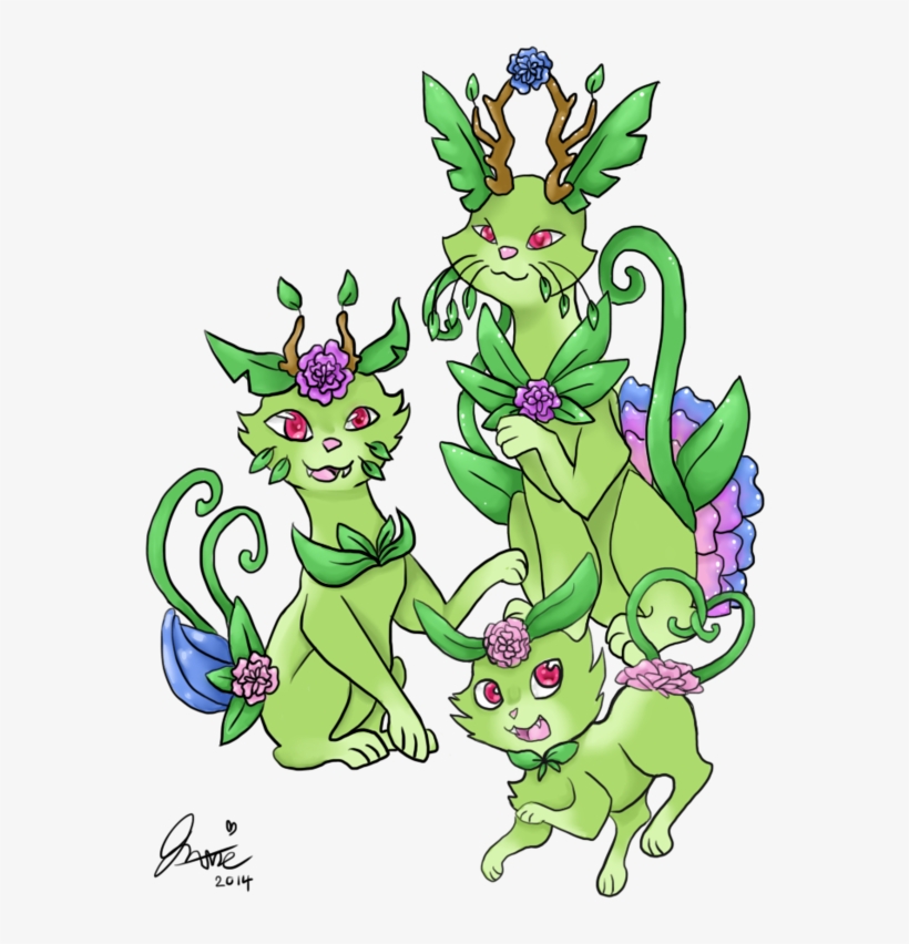 Starters Grass Types By Talk Typo On Deviantart - Drawing, transparent png #4295281