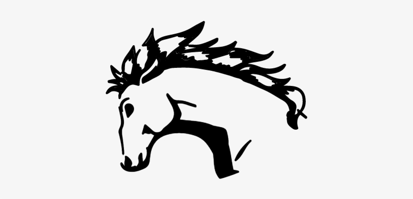 Horse With Raging Head Silhouette Variant Vector - Horse Clip Art White Silhouette Transparent, transparent png #4296118