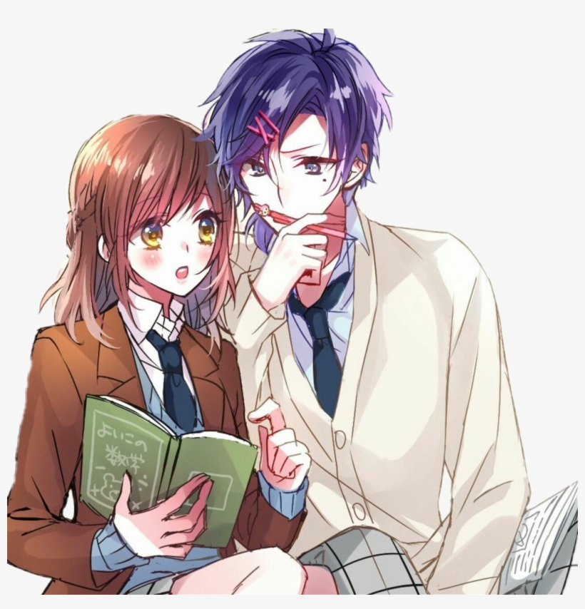 Cute Anime Kawaii Couple Romantic Boy Girl Boyfriend - Cute Anime Kawaii Couple, transparent png #4296192