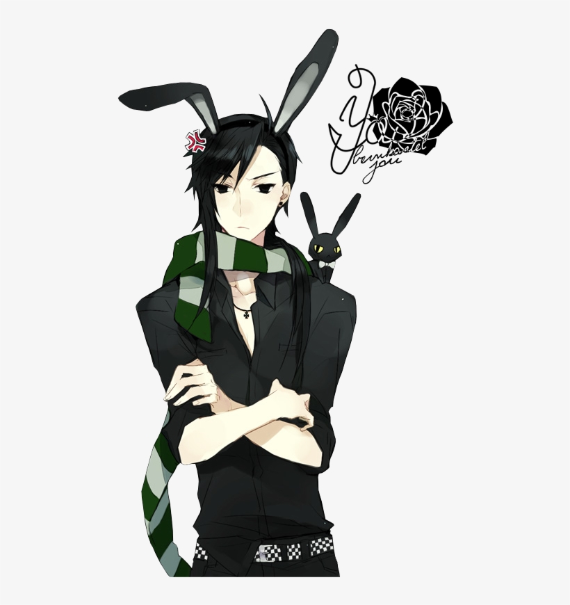 Png Guy With Bunny Ears Anime Free Transparent Png Download Pngkey - anime cat ears roblox