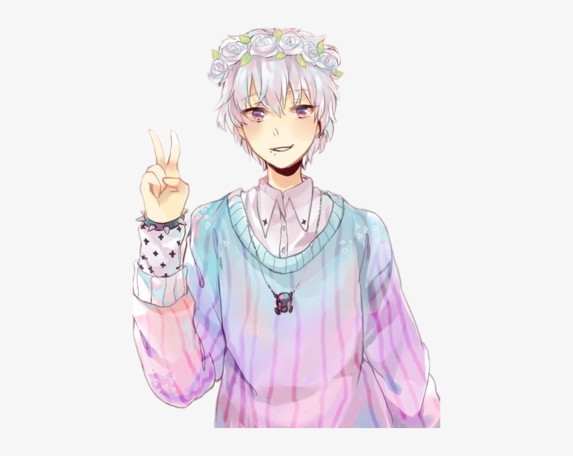 Report Abuse Hot Anime Boy Pastel Purple Hair Free Transparent