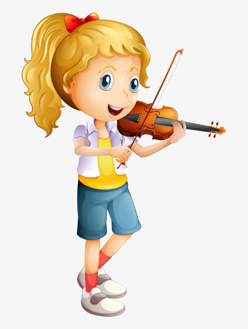 Violin Clipart School Orchestra - Play The Violin Clipart, transparent png #4296680