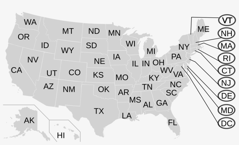 Open - Usa States 2 Letters - Free Transparent PNG Download - PNGkey
