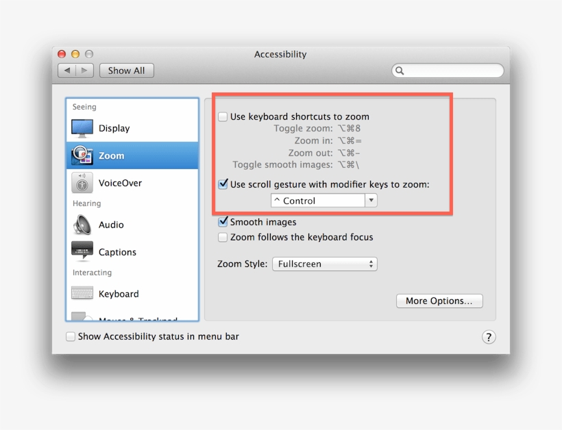 Screen Zooming Settings In Os X - Macos, transparent png #4297086