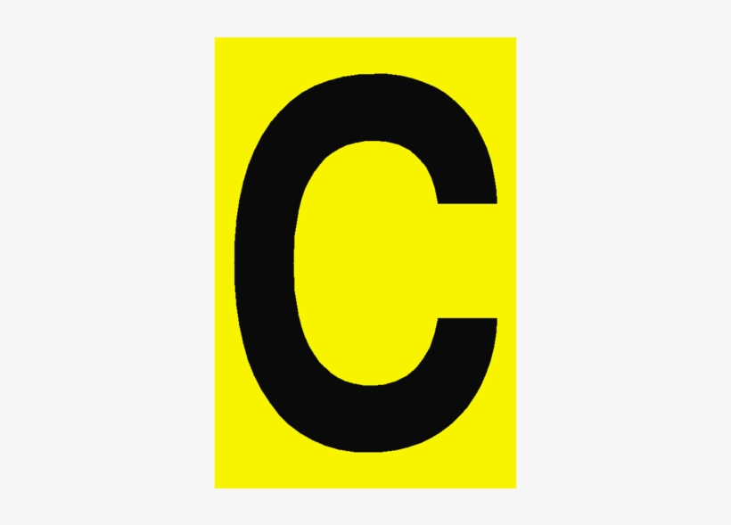 Letter C Yellow Sign - Circle, transparent png #4297198