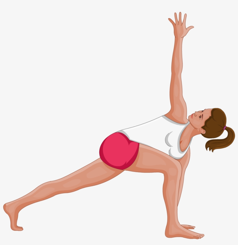 Extended Side Angle Pose - Utthita Parsvakonasana, transparent png #4298205
