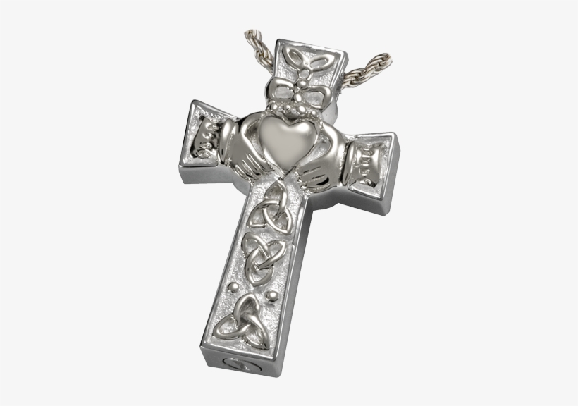 Claddagh Cross Cremation Pendant - Cremation Jewelry: Claddagh Celtic Cross, transparent png #4298387