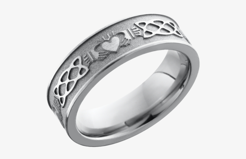 Titanium 6mm Band 6fcladdaghceltic - Bisou Jewels Womens Titanium, Claddagh Celtic Engraved, transparent png #4298818