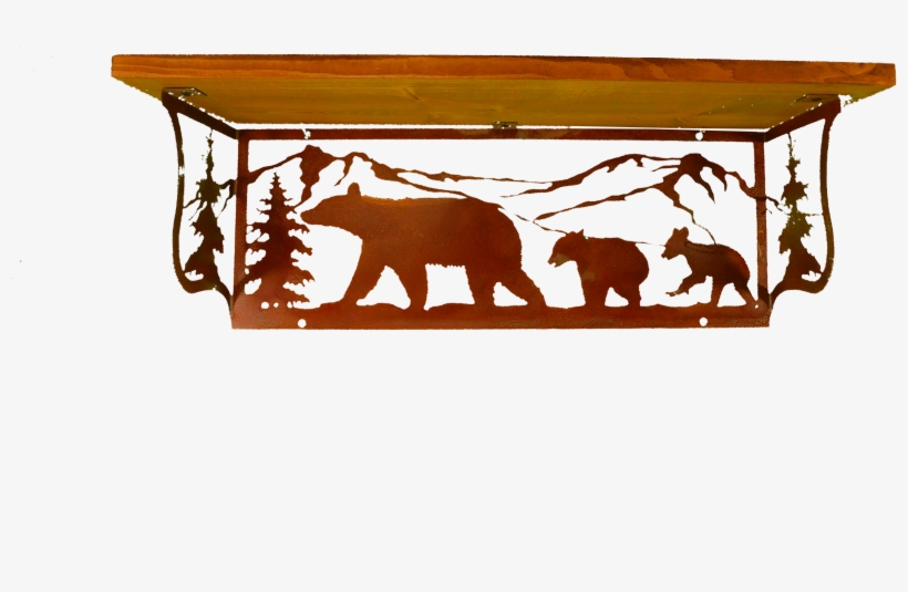 Rustic Metal Shelf - Shelf, transparent png #4299042