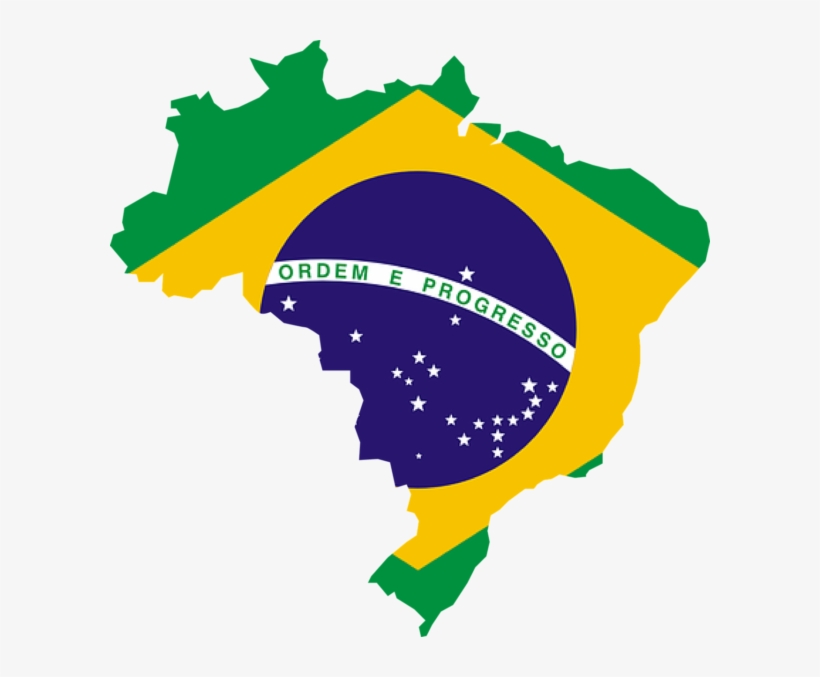Corpo Em Forma Brasil - Brazil Flag Map, transparent png #4299192