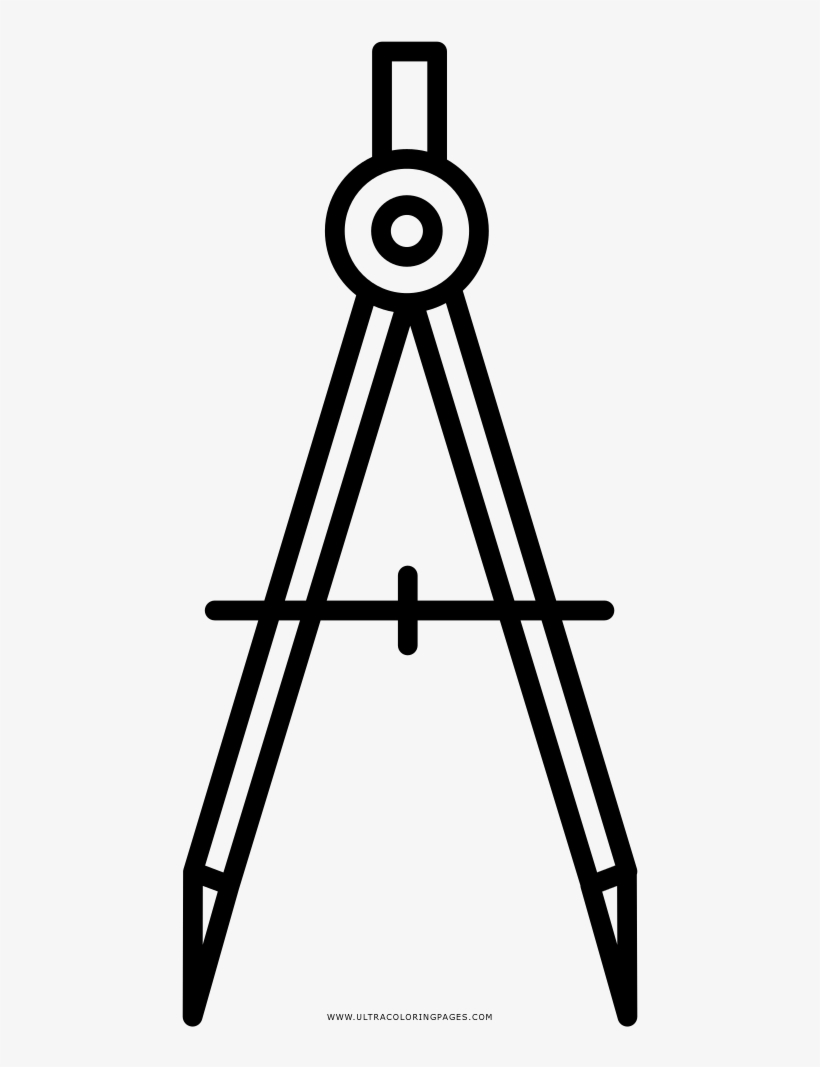 Drafting Compass Coloring Page - Vector Graphics, transparent png #4299228