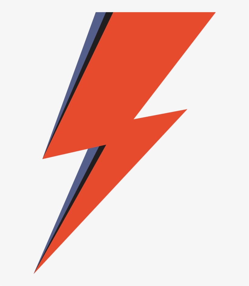 Lightning Bolt Vector - Ziggy Stardust Lightning Bolt Vector, transparent png #4299533