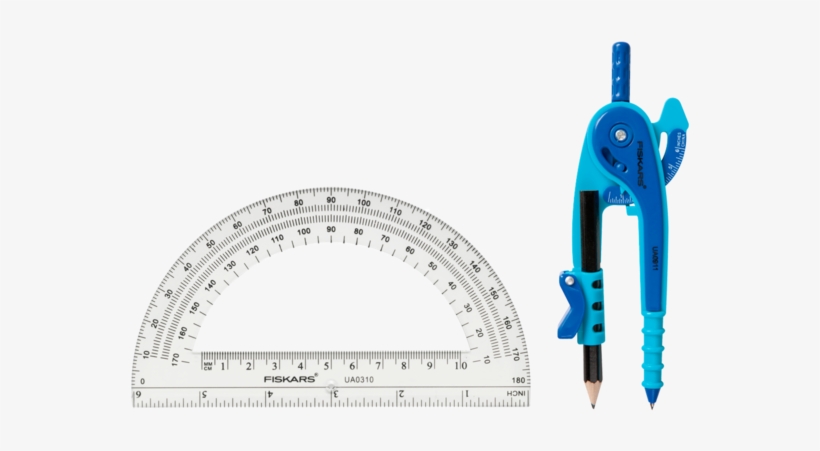 Compass And Protractor Set1 Product Main - Geometry Compass And Protractor, transparent png #4299660