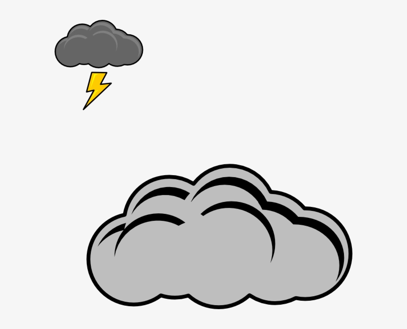 Thunder Clip Art At Clker Com Vector - Thunder Cloud Clipart Png, transparent png #4299954