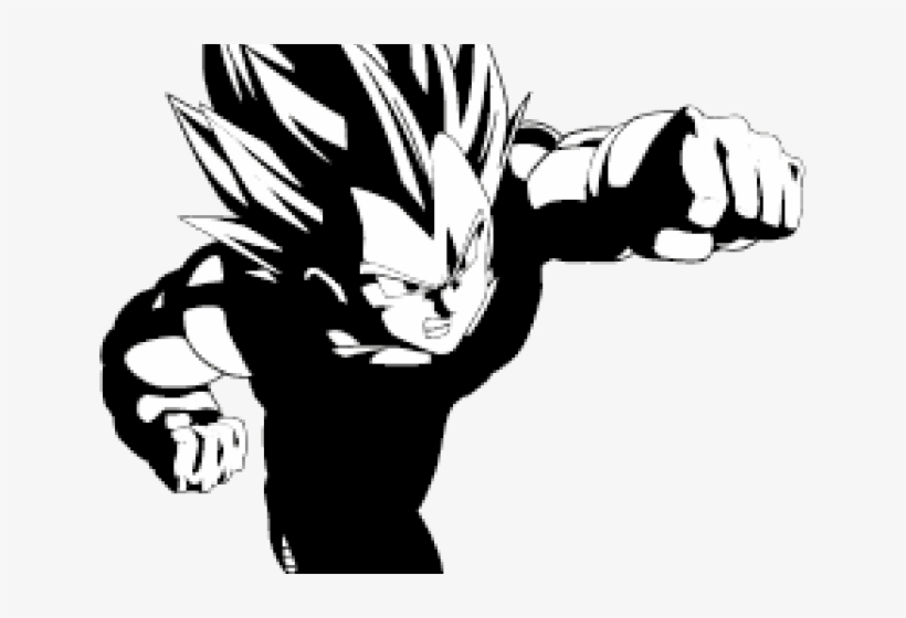 Dragon Ball Z Clipart Silhouette - Vegeta Vinyl Mural, transparent png #430058