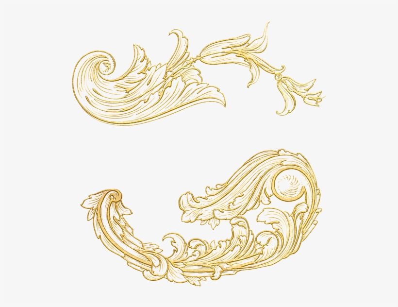 Ornament, Floral, Victorian, Gold, Vintage, Divider - Vitoriano Png, transparent png #430079