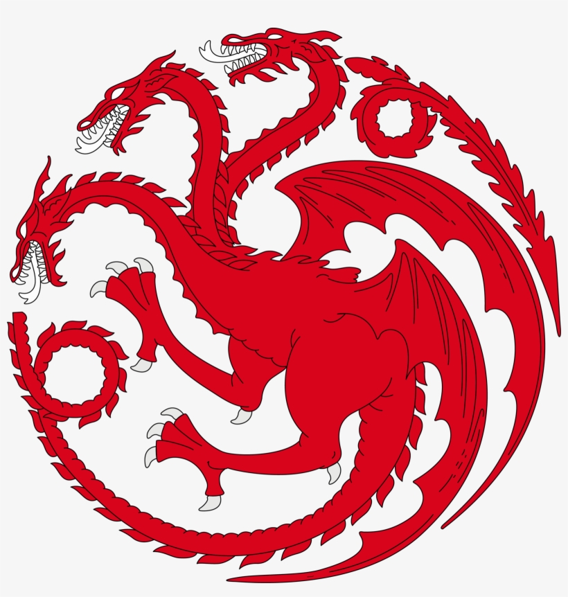Png Black And White Library Game Of Thrones Dragon - Game Of Thrones: Shot Glass - Targaryen Sigil, transparent png #430234