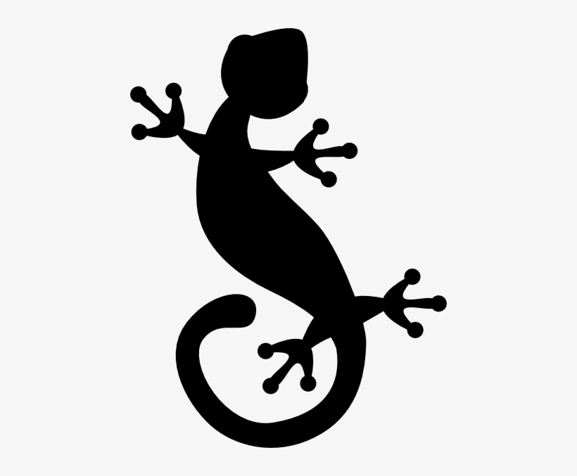 Leopard Gecko Clipart Silhouette - Lizard Silhouette Clip Art, transparent png #430235