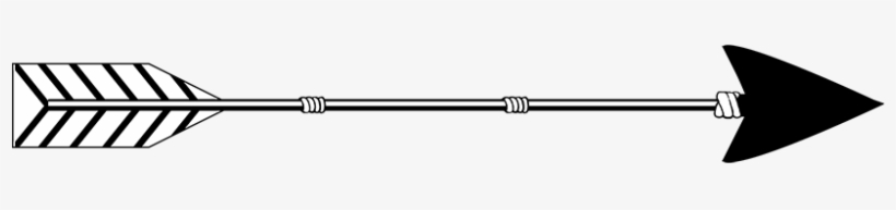 Black Arrow Drawing Png - Clipart Arrow Black And White, transparent png #430282