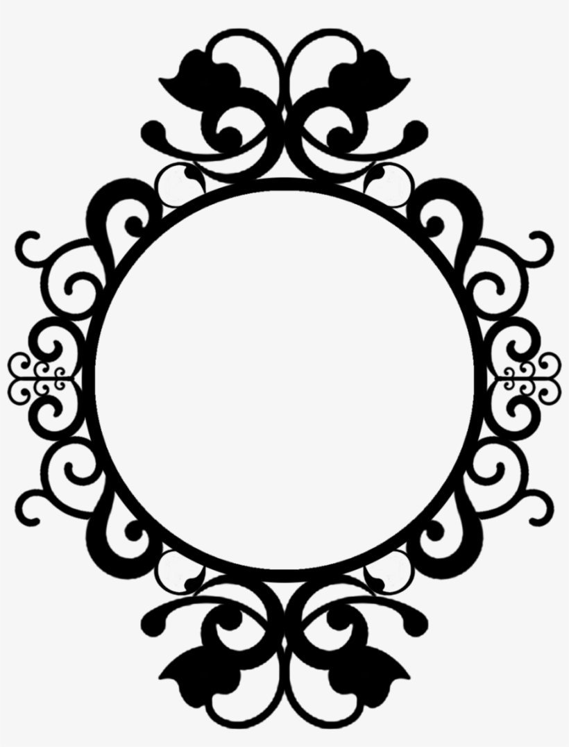 Graphic Black And White Library Vintage Oval Frame - Round Frame Vintage Png, transparent png #430330