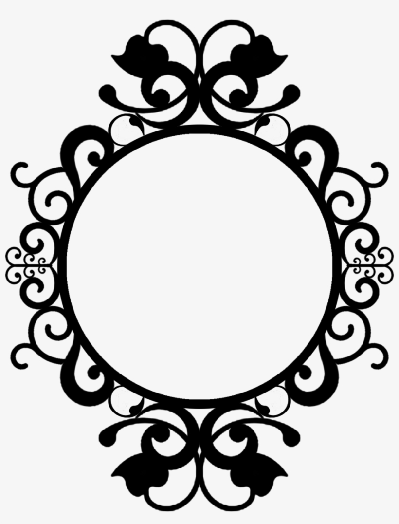 Graphic Black And White Library Vintage Oval Frame - Round Frame Vintage Png, transparent png #430330