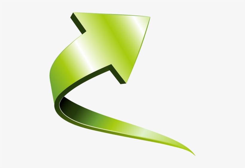 Transparent Curved Arrow Clipart - 3d Arrow Vector Png - Free ...