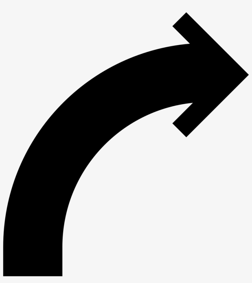 Curve Arrow - - Curve Arrow Png, transparent png #430986