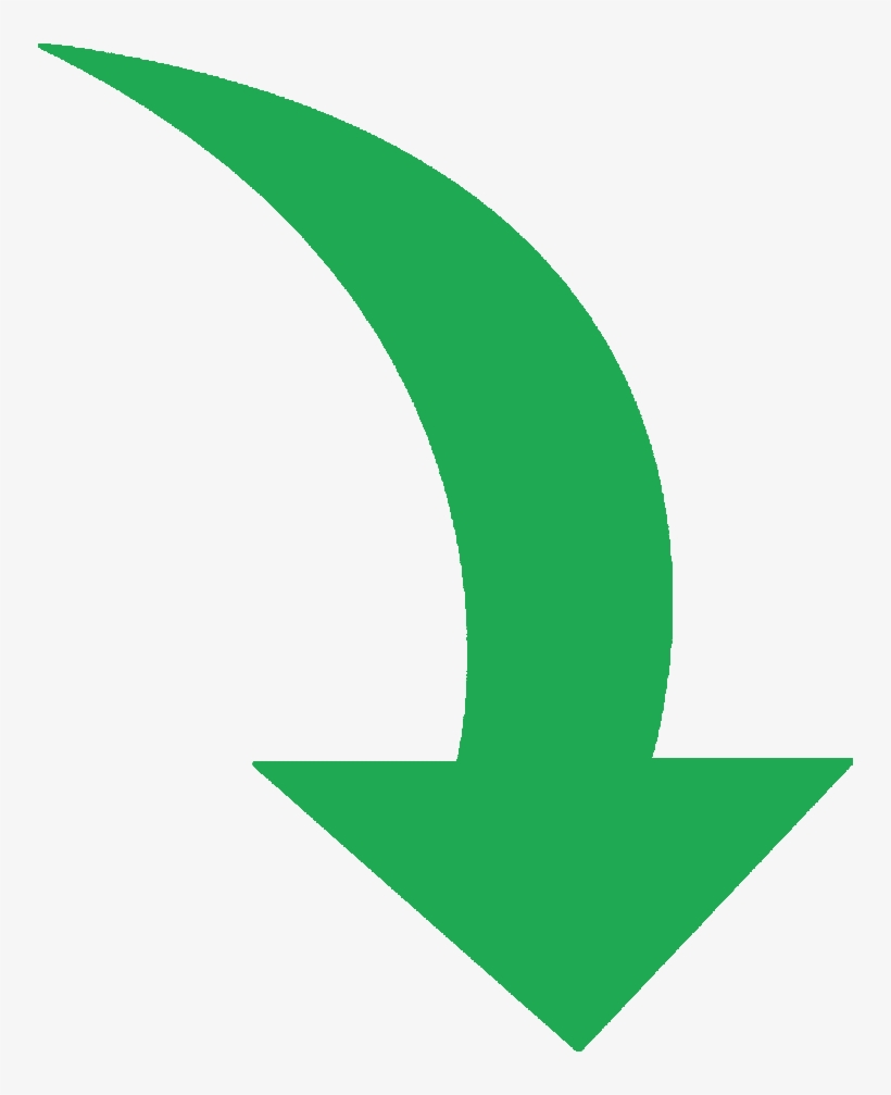 Services Green Curved Arrow Png - Green Curved Arrow Png, transparent png #431273