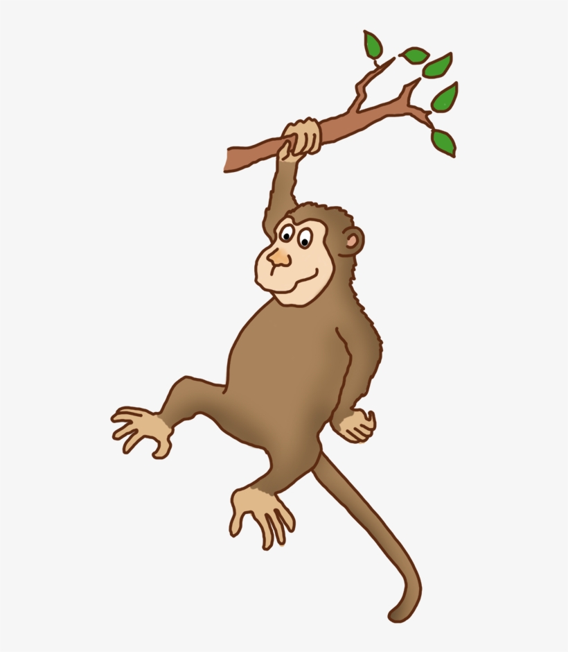 Funny Monkey Drawings - Cartoon Monkey Tree Png, transparent png #431552