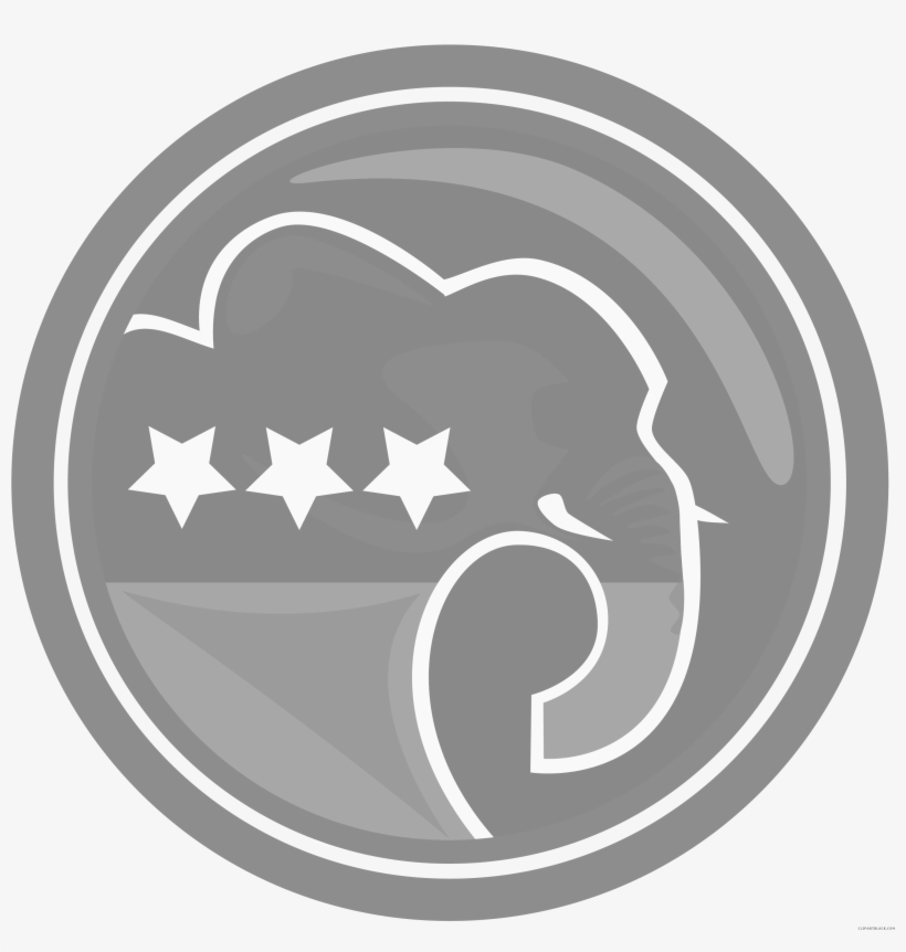 Graphic Black And White Stock Clipartblack Com Animal - Republican Transparent Png, transparent png #432383