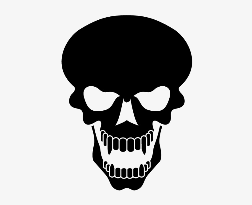 Black Skull Png Image Transparent - Skull Silhouette, transparent png #432829